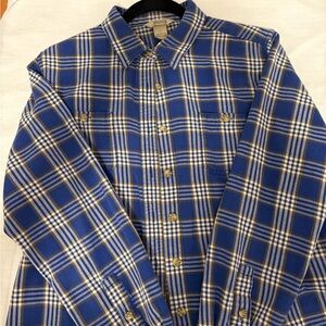 Duluth TradingCo Madras Plaid, Western wear Button down Shirt women’s size large